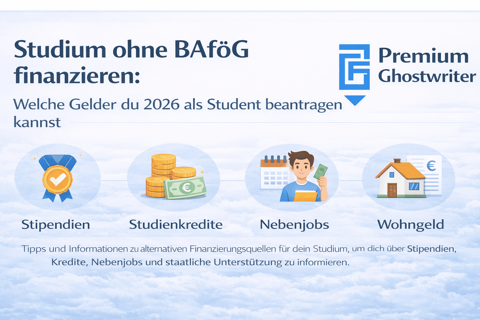 Study financing options without BAföG for 2026 in Germany