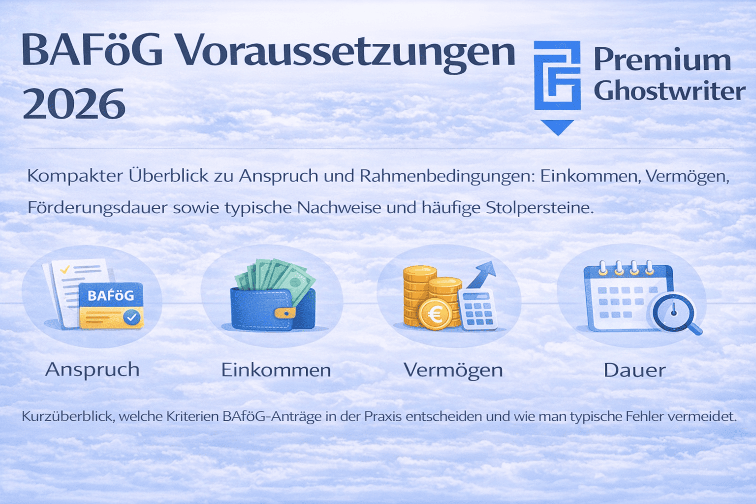Voraussetzungen für BAföG 2026: Anspruch, Einkommen, Vermögen und Dauer mit Tabelle, FAQ und Praxis-Tipps im Überblick