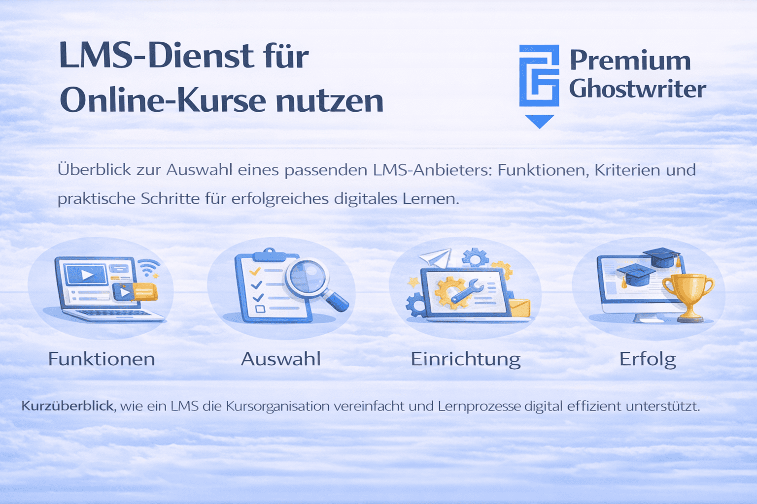 LMS-Dienst für Online-Kurse nutzen: Funktionen, Auswahlkriterien, Einrichtung und Tipps zur Wahl eines passenden LMS-Anbieters im Überblick