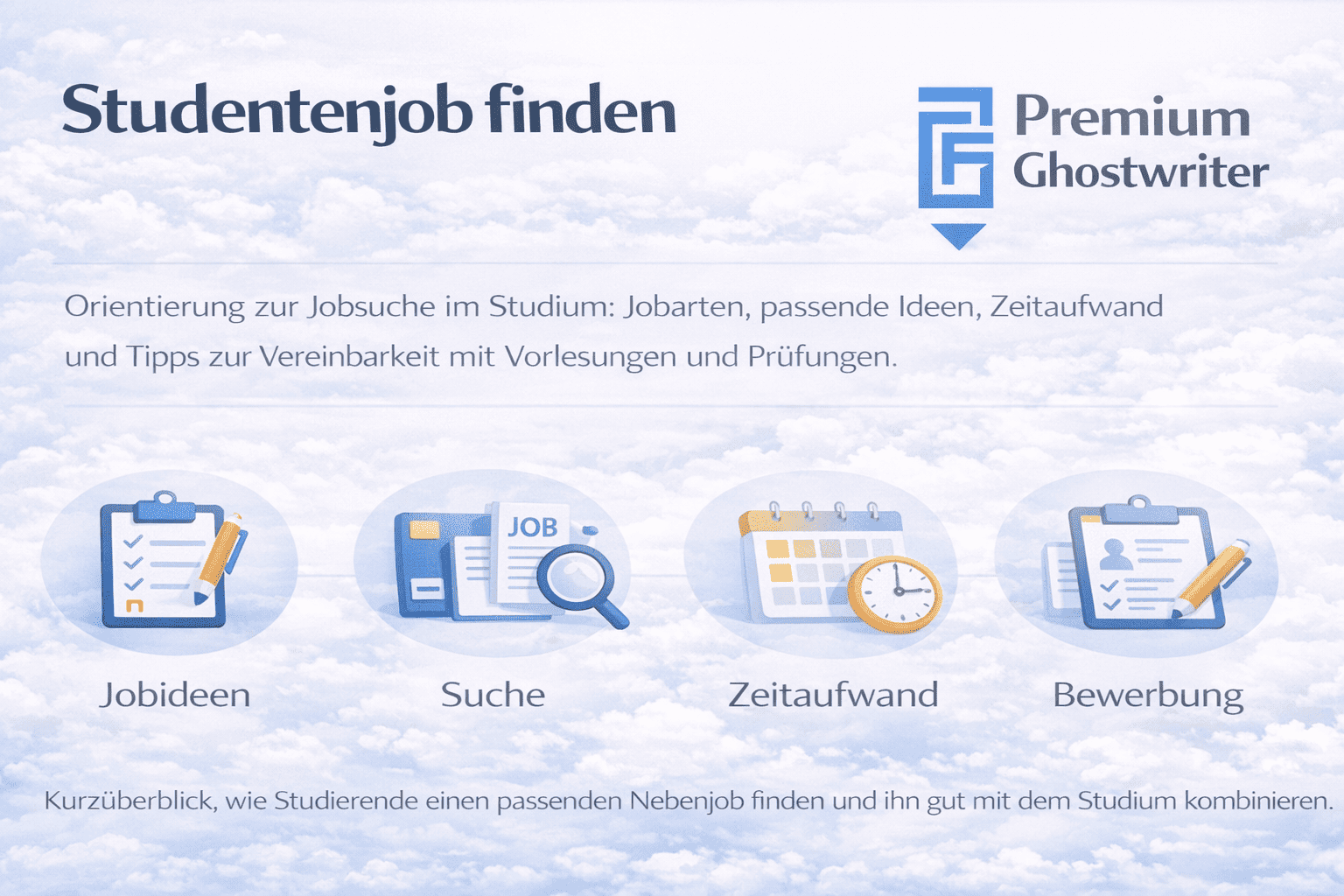 Studentenjob finden: Jobideen, Suche, Zeitaufwand und Bewerbungstipps für passende Nebenjobs im Studium