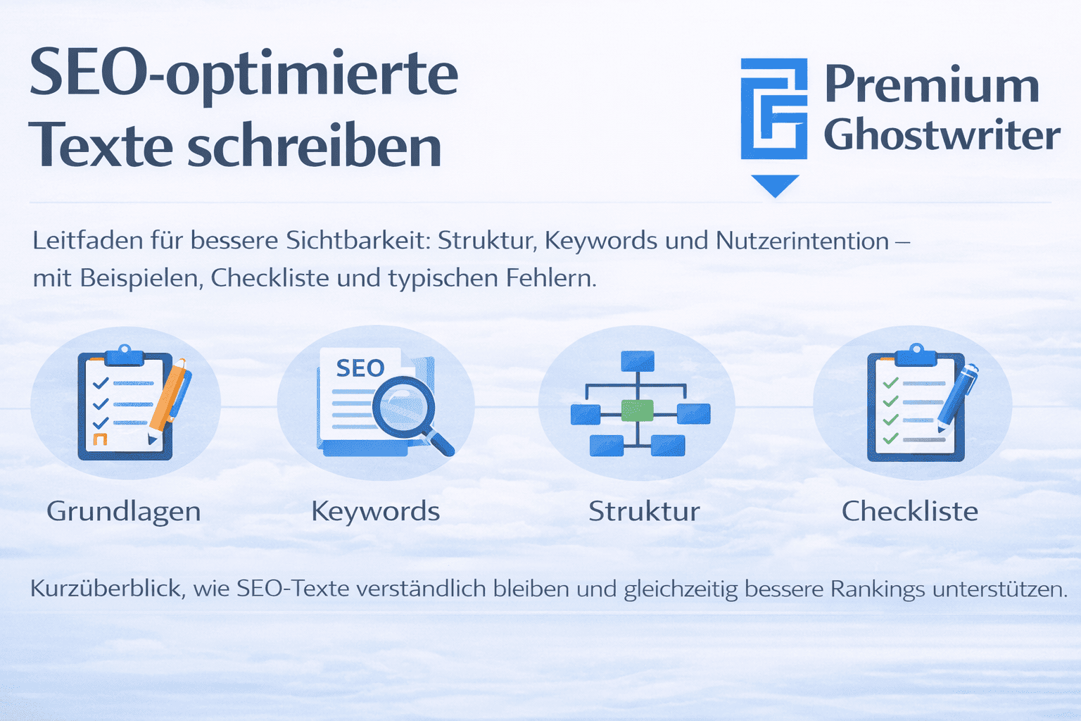 SEO-optimierte Texte schreiben: Grundlagen, Keywords, Struktur und Checkliste mit typischen Fehlern für bessere Rankings