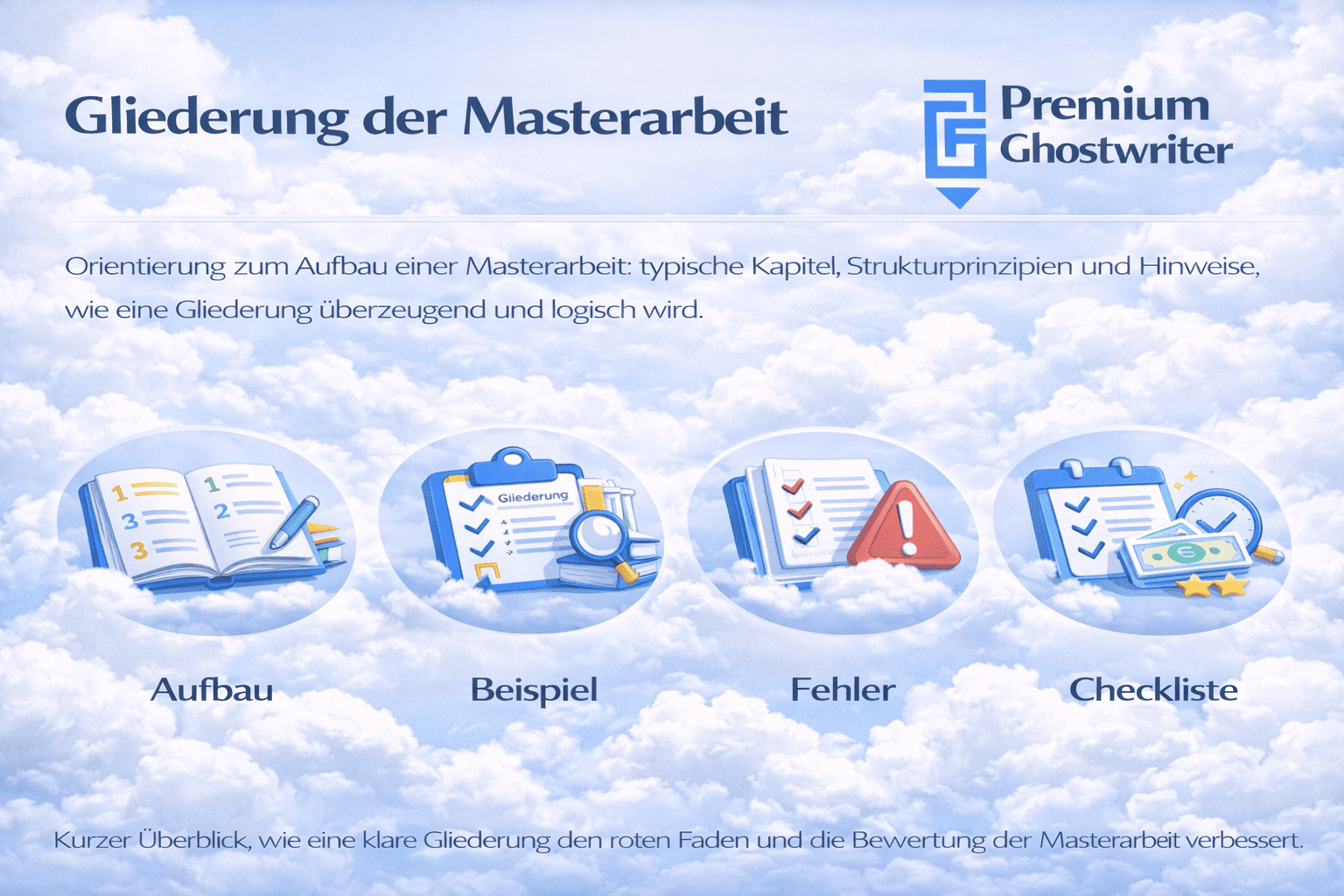 Gliederung Masterarbeit: Aufbau, Beispiel, typische Fehler und Checkliste für eine überzeugende Struktur