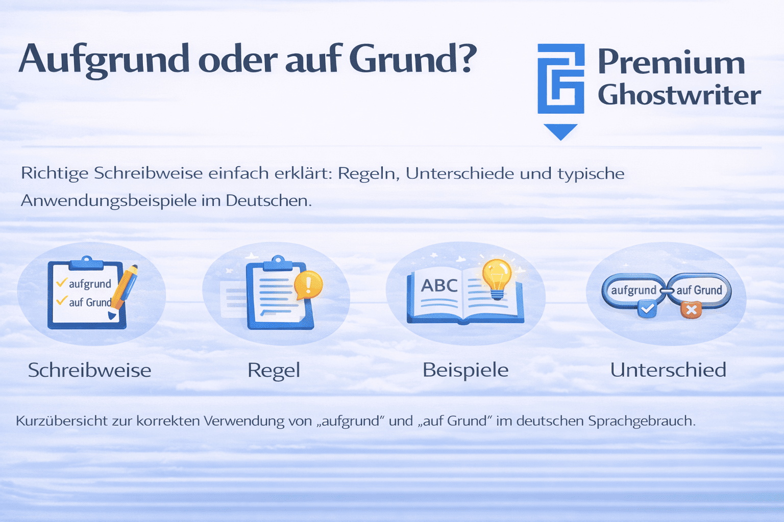 Aufgrund oder auf Grund richtig schreiben – Regeln, Unterschiede und Beispiele erklärt