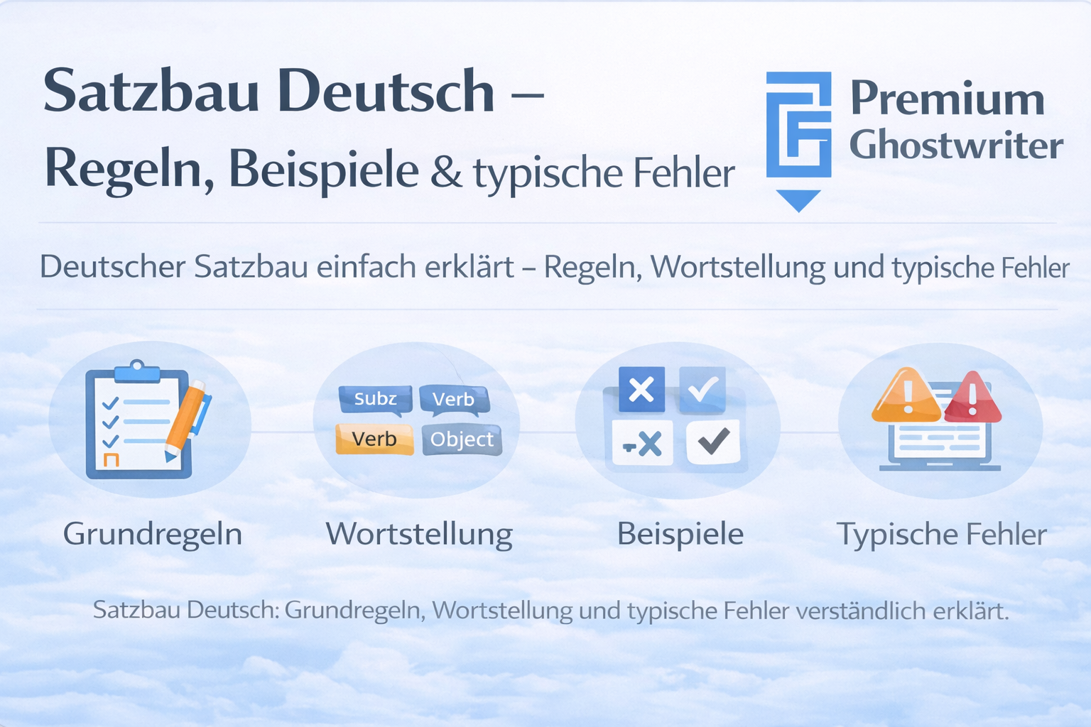 Satzbau Deutsch einfach erklärt – Regeln, Wortstellung und typische Fehler im deutschen Satzbau
