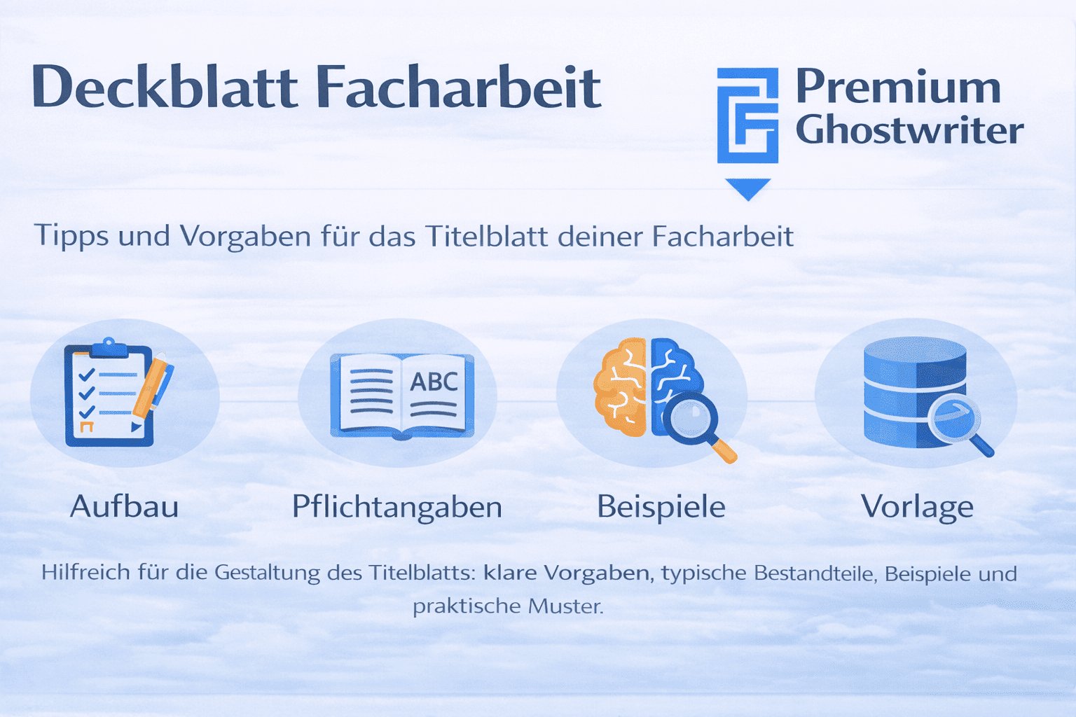 Das perfekte Titelblatt für deine Facharbeit